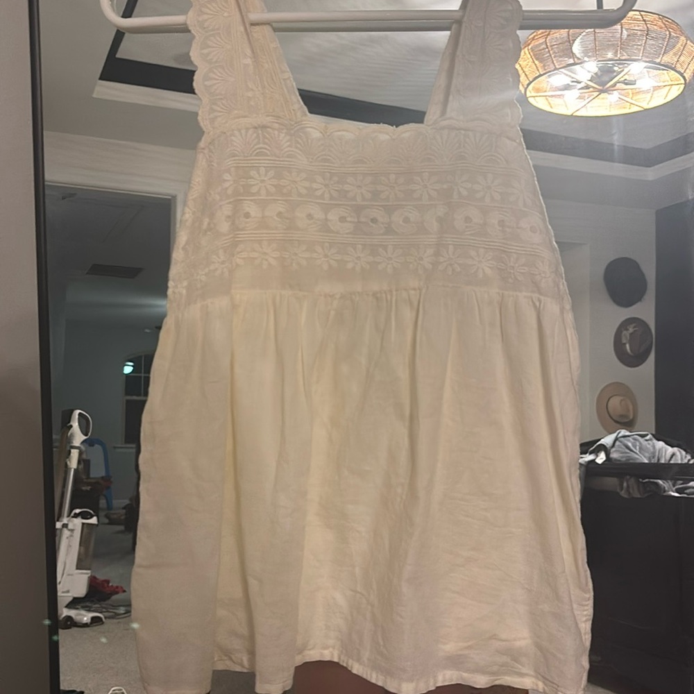Old Navy Tan Floral Top